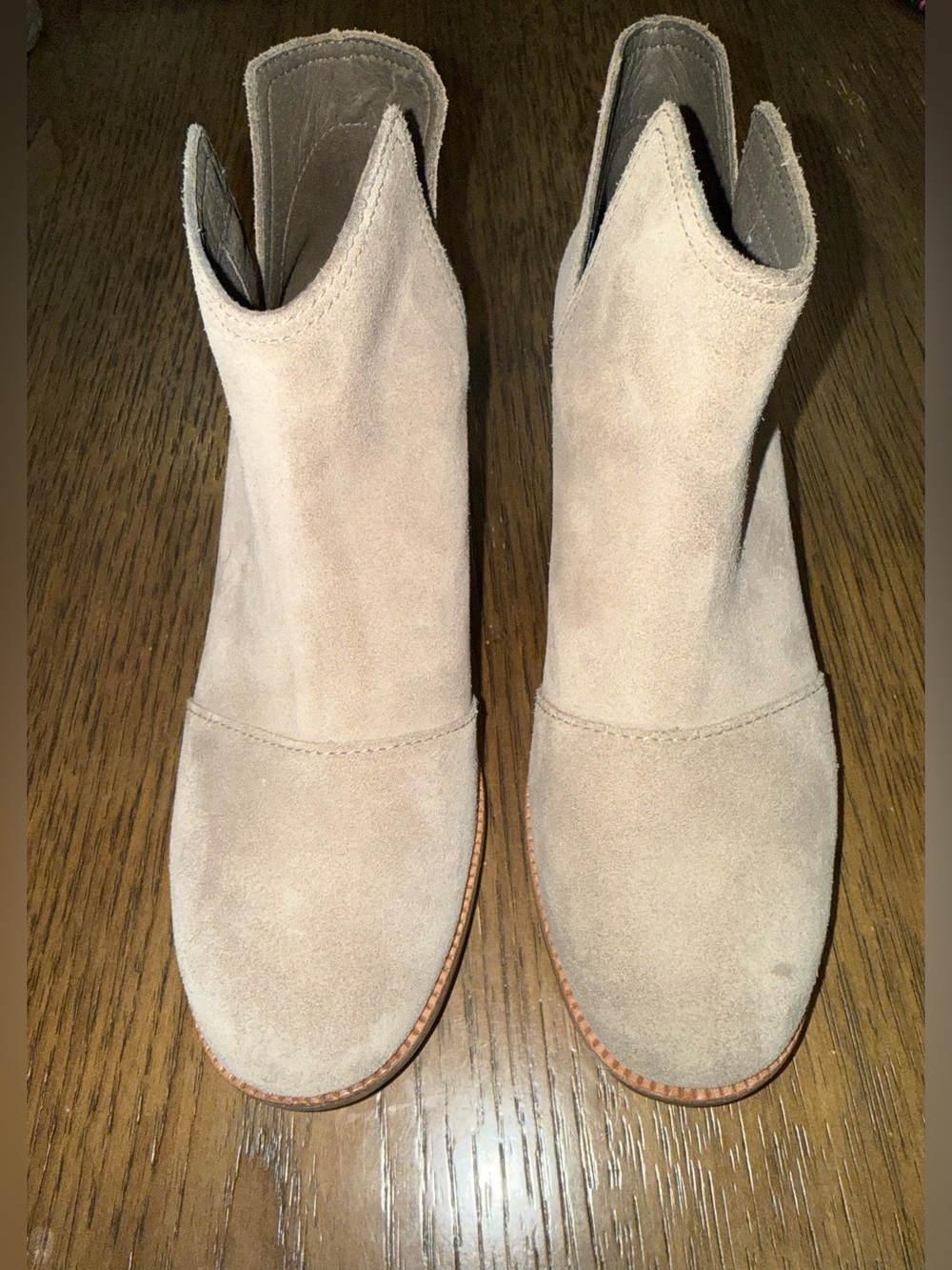 SOREL Cate Cut-Out Waterproof Suede Booties - Ash Brown - Size 7
